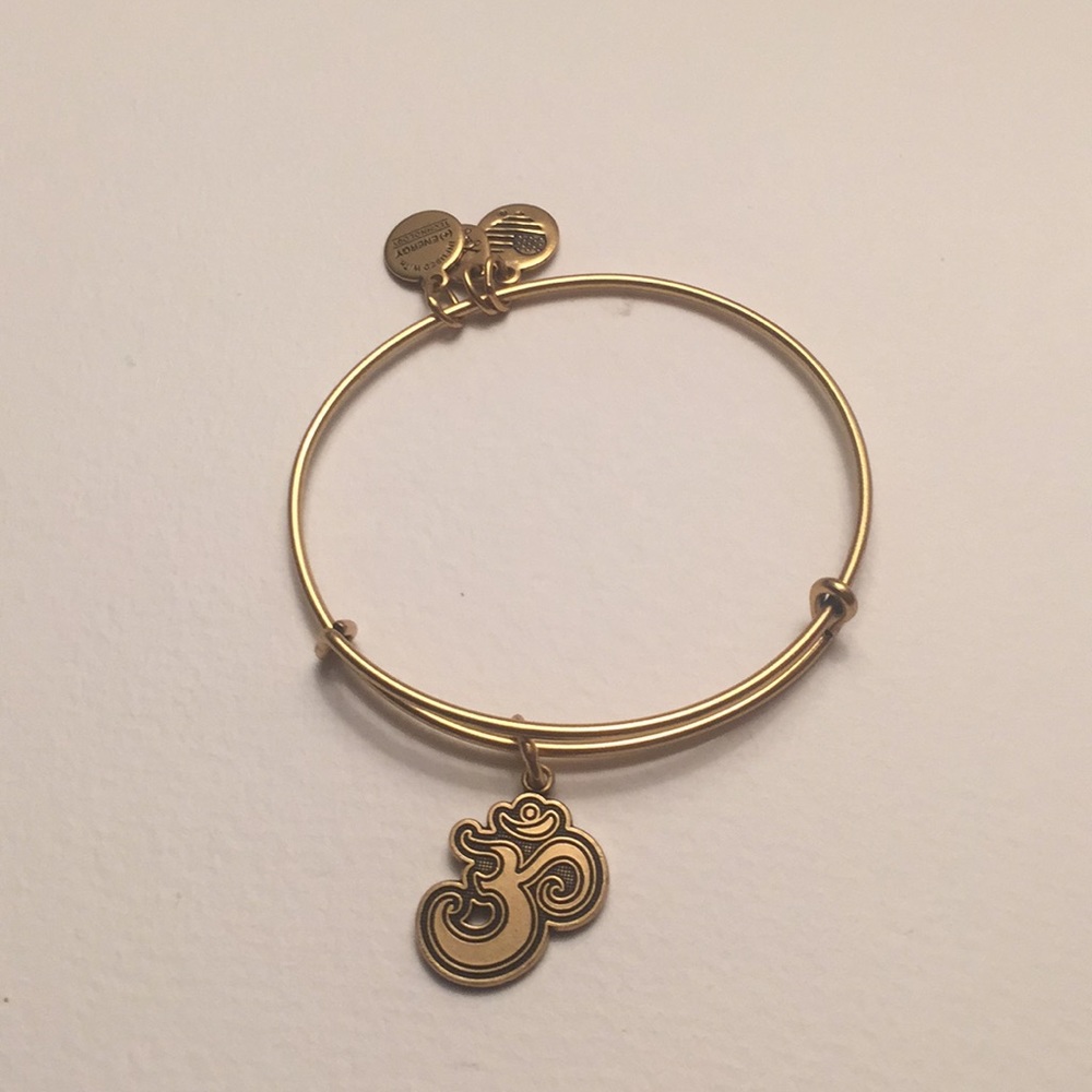 Alex and Ani Gold Om Bangle
